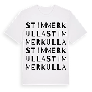 Stimmerkulla ordlek t-shirt – ekologisk bomull t-shirt från Pinshirt