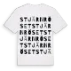Stjärnröset ordlek t-shirt