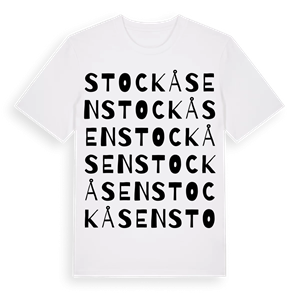 Stockåsen ordlek t-shirt – ekologisk bomull t-shirt från Pinshirt