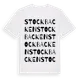 White t-shirt med Stockbacken ordlek t-shirt