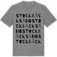 Mid Heather Gray t-shirt med Stockbäcksäng ordlek t-shirt