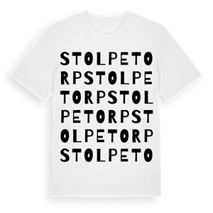 Stolpetorp ordlek t-shirt – ekologisk bomull t-shirt från Pinshirt