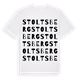 White t-shirt med Stoltsberg ordlek t-shirt