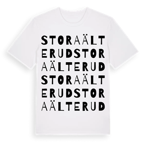 Stora Älterud ordlek t-shirt – ekologisk bomull t-shirt från Pinshirt