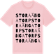 Pink Cotton t-shirt med Stora Ängatorp ordlek t-shirt