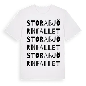 Stora Björnfallet ordlek t-shirt – ekologisk bomull t-shirt från Pinshirt