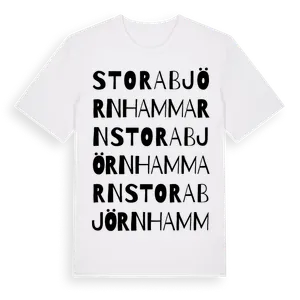 Stora Björnhammarn ordlek t-shirt – ekologisk bomull t-shirt från Pinshirt