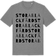 Mid Heather Gray t-shirt med Stora Blackfärd ordlek t-shirt