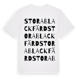 Stora Blackfärd ordlek t-shirt – ekologisk bomull t-shirt från Pinshirt