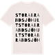 Vintage White t-shirt med Stora Brandsjöhult ordlek t-shirt