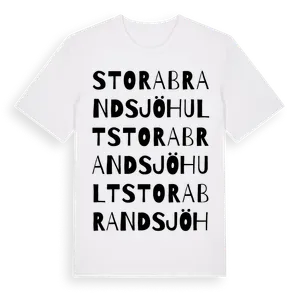 Stora Brandsjöhult ordlek t-shirt – ekologisk bomull t-shirt från Pinshirt