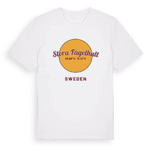 Stora Fågelhult cirkel t-shirt – ekologisk bomull t-shirt från Pinshirt