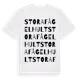 White t-shirt med Stora Fågelhult ordlek t-shirt