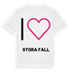 Jag älskar Stora fall t-shirt stort tryck