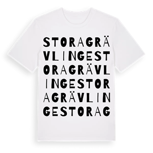 Stora Grävlinge ordlek t-shirt – ekologisk bomull t-shirt från Pinshirt