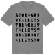 Mid Heather Gray t-shirt med Stora Gruvfallet ordlek t-shirt