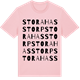 Pink Cotton t-shirt med Stora Hasstorp ordlek t-shirt