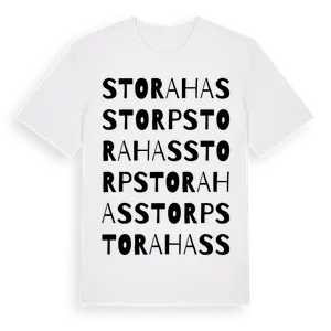 Stora Hasstorp ordlek t-shirt – ekologisk bomull t-shirt från Pinshirt