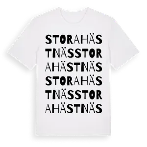 Stora Hästnäs ordlek t-shirt – ekologisk bomull t-shirt från Pinshirt