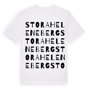 Stora Heleneberg ordlek t-shirt – ekologisk bomull t-shirt från Pinshirt