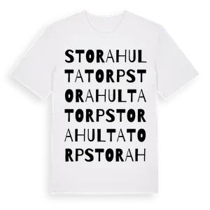 Stora Hultatorp ordlek t-shirt – ekologisk bomull t-shirt från Pinshirt