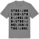 Mid Heather Gray t-shirt med Stora Joglunda ordlek t-shirt