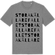Mid Heather Gray t-shirt med Stora Källarefallet ordlek t-shirt