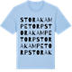 Blue Soul t-shirt med Stora Kampetorp ordlek t-shirt