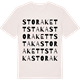 Vintage White t-shirt med Stora Kettstaka ordlek t-shirt