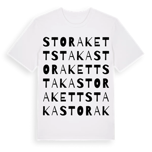 Stora Kettstaka ordlek t-shirt – ekologisk bomull t-shirt från Pinshirt