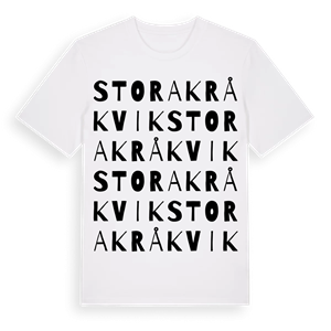 Stora Kråkvik ordlek t-shirt – ekologisk bomull t-shirt från Pinshirt