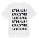 White t-shirt med Stora Kråkvik ordlek t-shirt