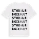 White t-shirt med Stora Kringelhult ordlek t-shirt