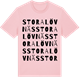 Pink Cotton t-shirt med Stora Lövnäs ordlek t-shirt