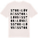 Vintage White t-shirt med Stora Lövnäs ordlek t-shirt
