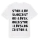 White t-shirt med Stora Lövskogen ordlek t-shirt