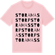 Pink Cotton t-shirt med Stora Masstorp ordlek t-shirt