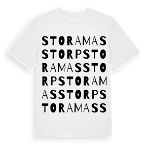 Stora Masstorp ordlek t-shirt – ekologisk bomull t-shirt från Pinshirt