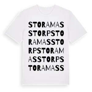 Stora Masstorp ordlek t-shirt – ekologisk bomull t-shirt från Pinshirt