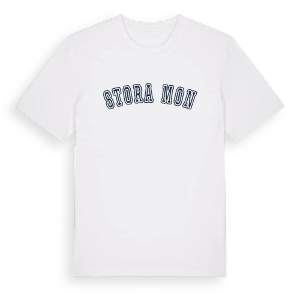 Stora Mon college t-shirt – ekologisk bomull t-shirt från Pinshirt