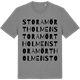 Mid Heather Gray t-shirt med Stora Mörtholmen ordlek t-shirt