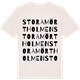 Vintage White t-shirt med Stora Mörtholmen ordlek t-shirt