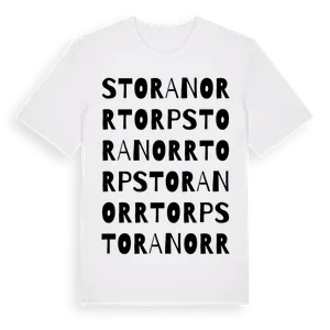 Stora Norrtorp ordlek t-shirt – ekologisk bomull t-shirt från Pinshirt