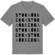 Mid Heather Gray t-shirt med Stora Örberga ordlek t-shirt