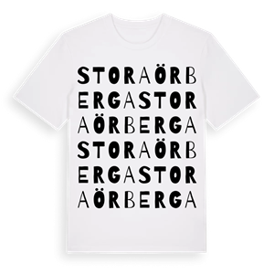 Stora Örberga ordlek t-shirt – ekologisk bomull t-shirt från Pinshirt