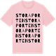 Pink Cotton t-shirt med Stora porten ordlek t-shirt