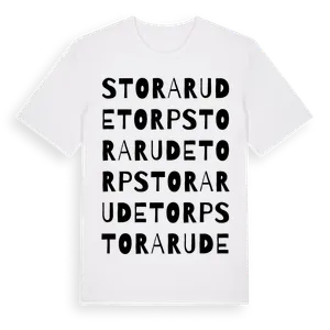Stora Rudetorp ordlek t-shirt – ekologisk bomull t-shirt från Pinshirt