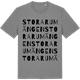Mid Heather Gray t-shirt med Stora Rumängen ordlek t-shirt