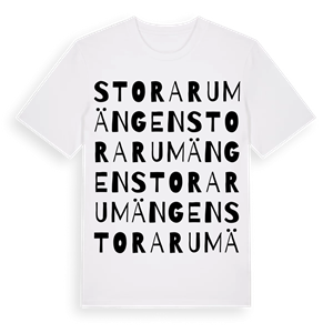 Stora Rumängen ordlek t-shirt – ekologisk bomull t-shirt från Pinshirt