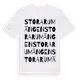 White t-shirt med Stora Rumängen ordlek t-shirt